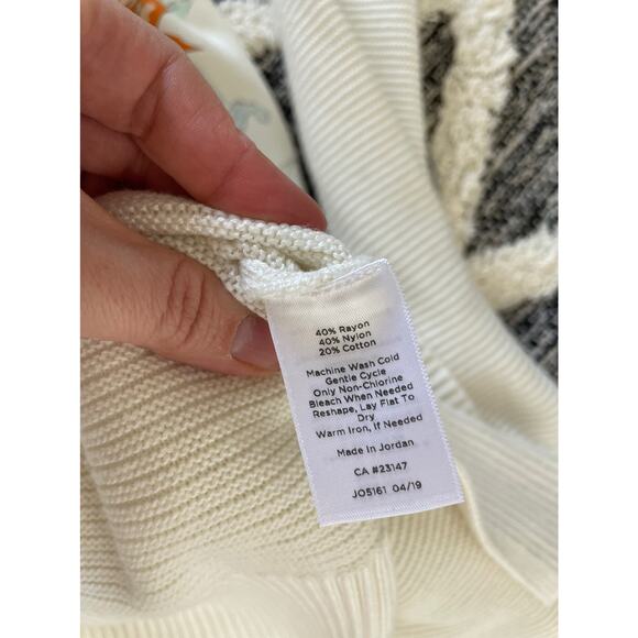 Talbots Ivory Long Sleeve Sweater Tunic Mock Neck Womens size xsmall - Picture 8 of 8